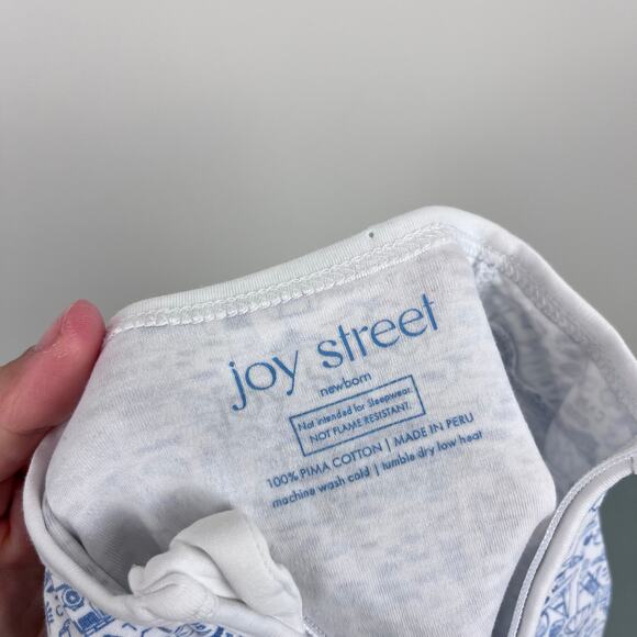 Joy Street Cape Cod Zip Baby Footie Blue Newborn - Picture 4 of 8